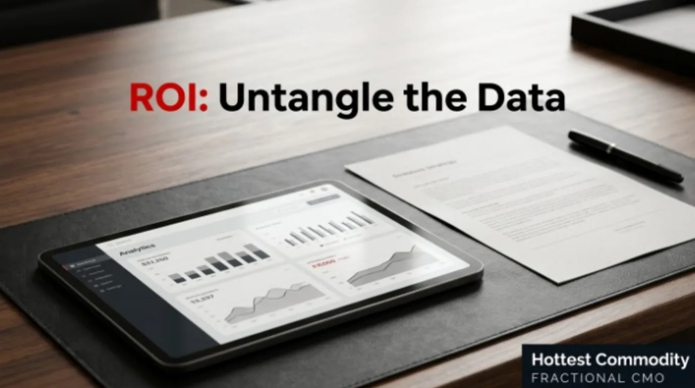 ROI: Untangle the Data, an analytics dashboard on a tablet