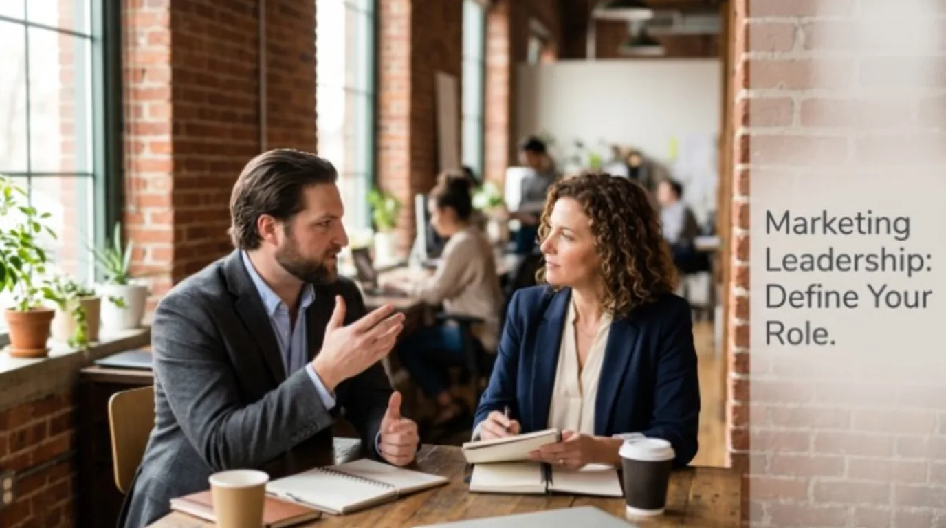 Marketing Leadership: Define Your Role, two leaders in a working session